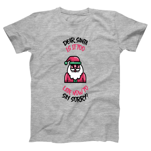 Dear Santa, Is It Too Late to Say Sorry? Women's T-shirt | Gray