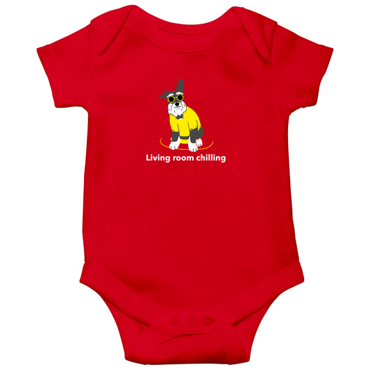 Cool Dog Baby Bodysuits | Red