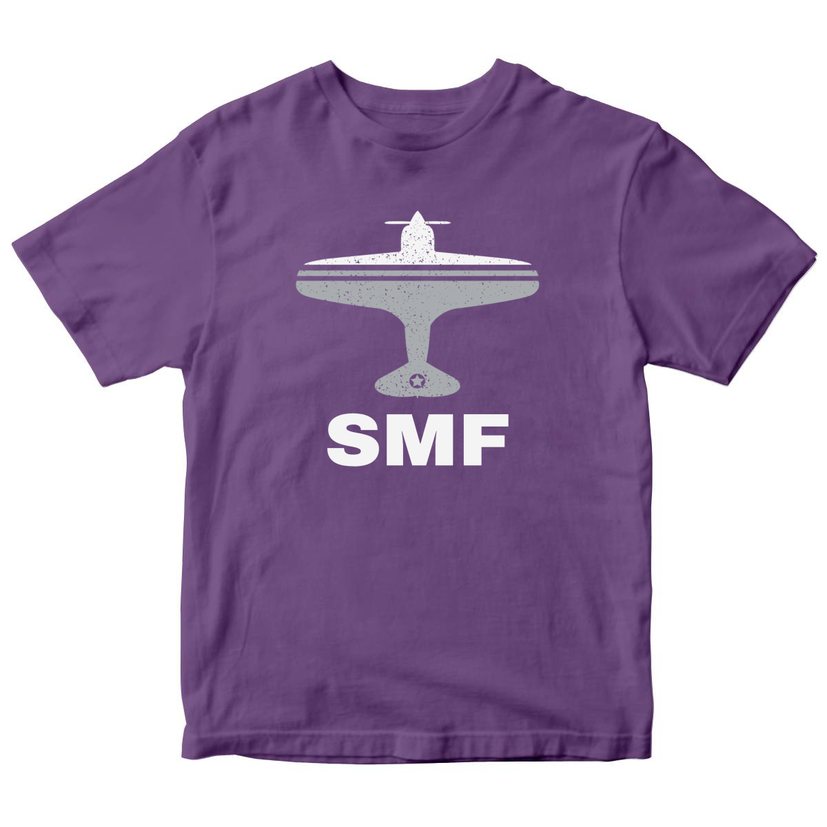 Fly Sacrameto SMF Airport Kids T-shirt | Purple