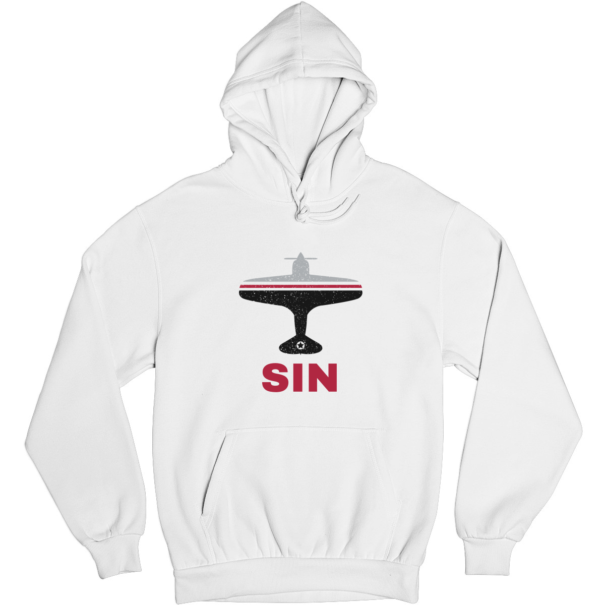Fly Singapore SIN Airport Unisex Hoodie | White