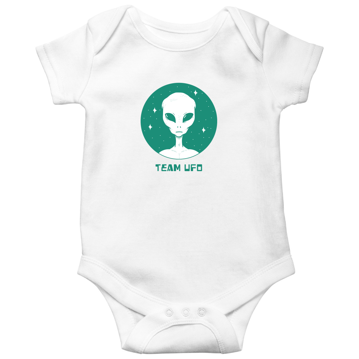 Team UFO Baby Bodysuits | White