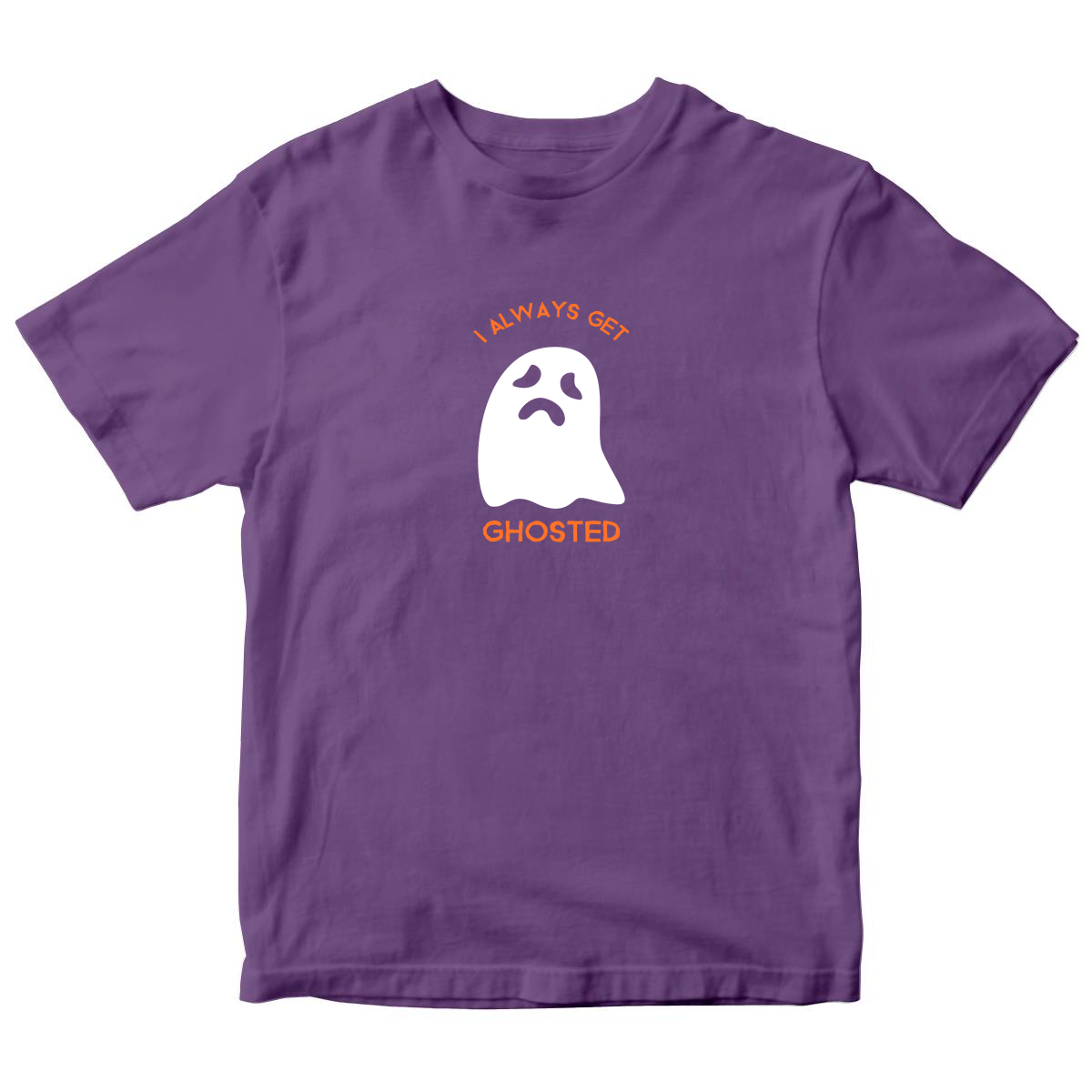 I Always Get Ghosted Kids T-shirt | Purple
