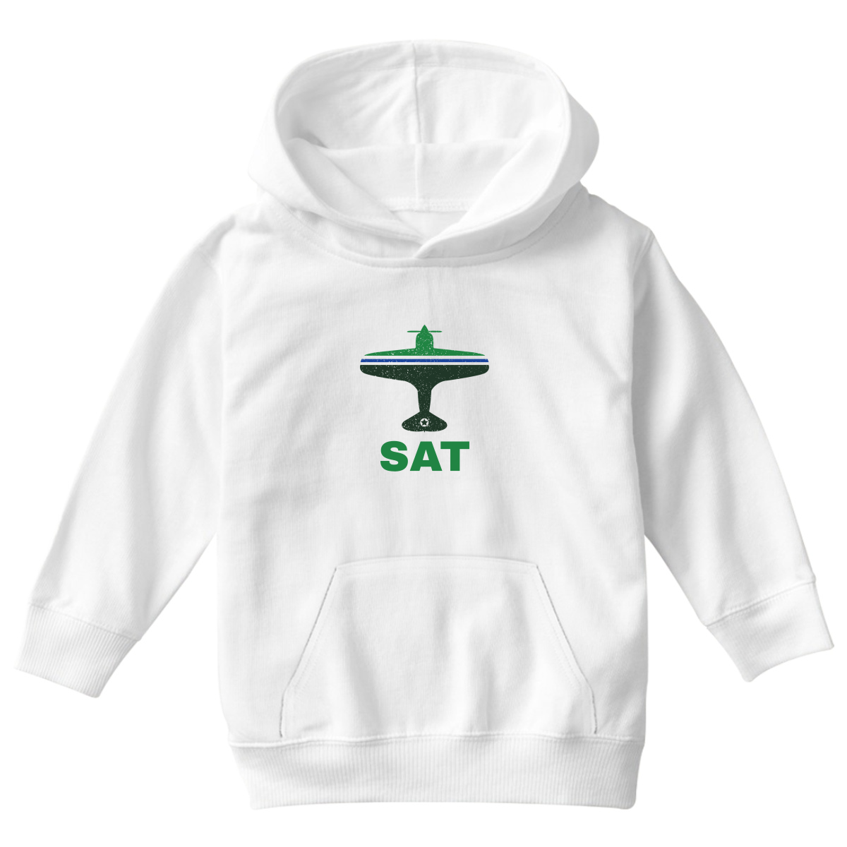 Fly San Antonio SAT Airport  Kids Hoodie | White