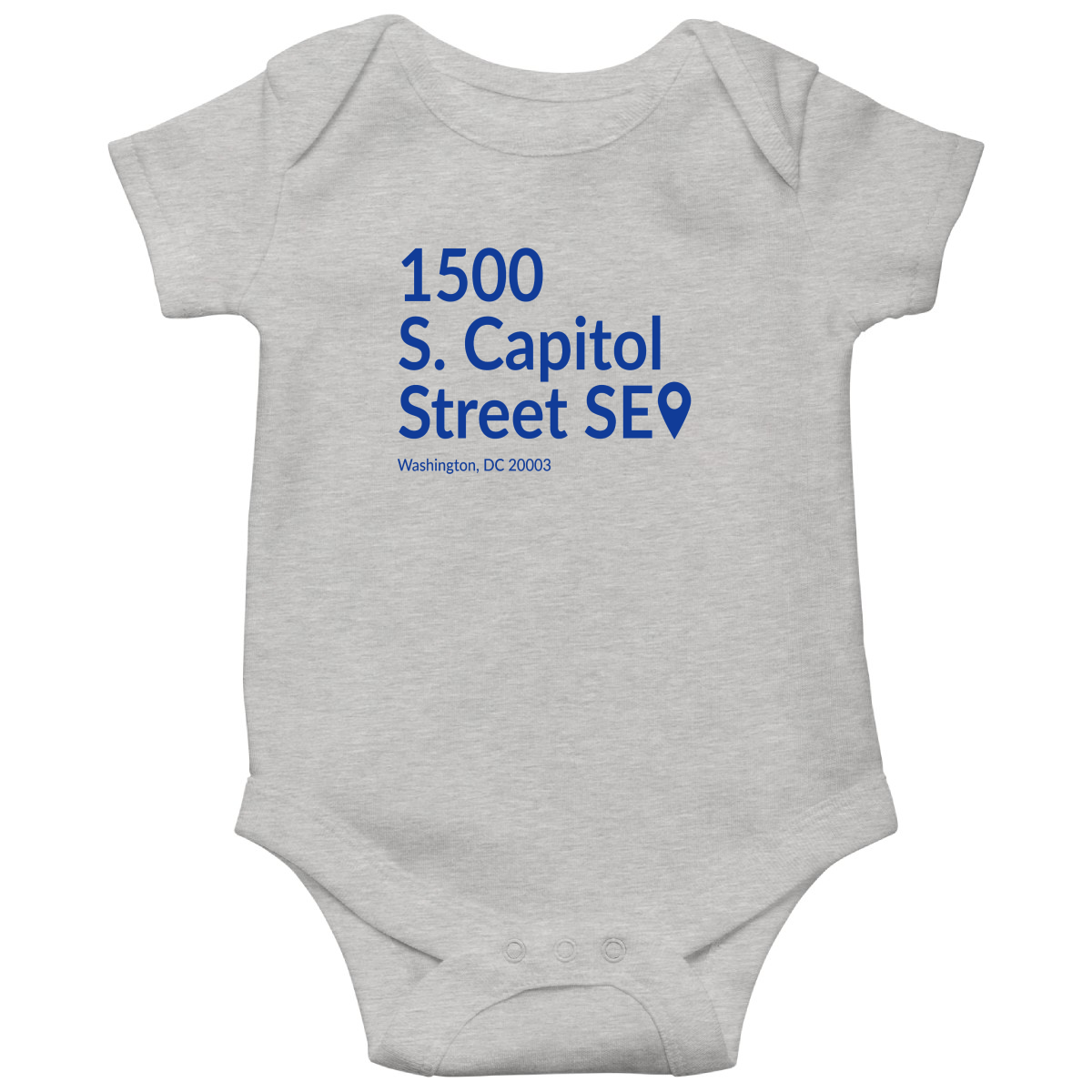 Washington D.C. Baseball Stadium Baby Bodysuits | Gray
