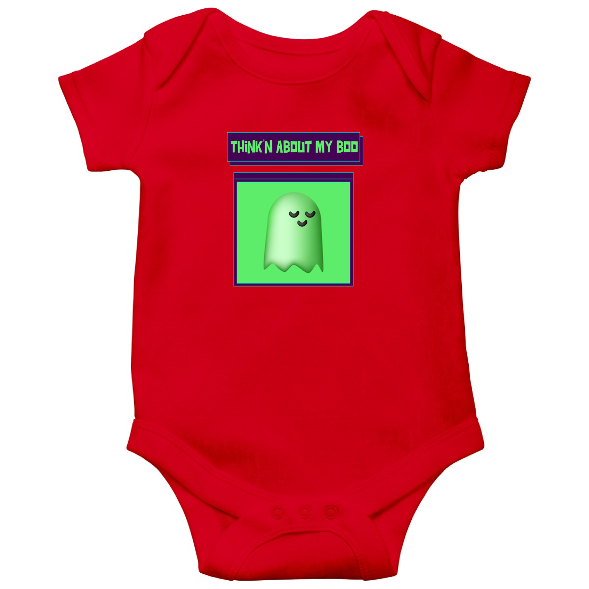 Think'n About My Boo Baby Bodysuits | Red