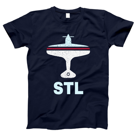 Fly St. Louis STL Airport Women's T-shirt | Navy