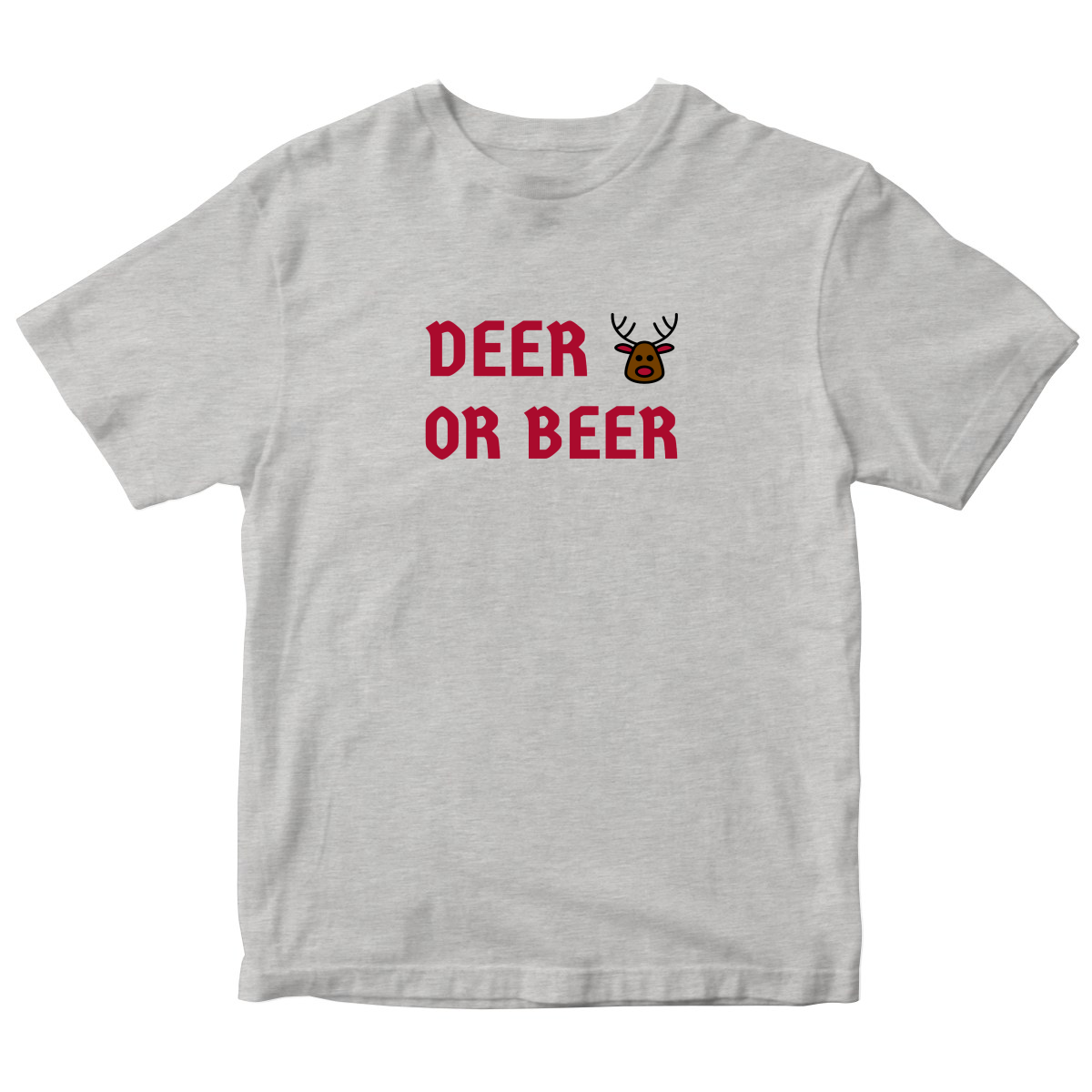 I Don't Have a Red Nose Kids T-shirt | Gray