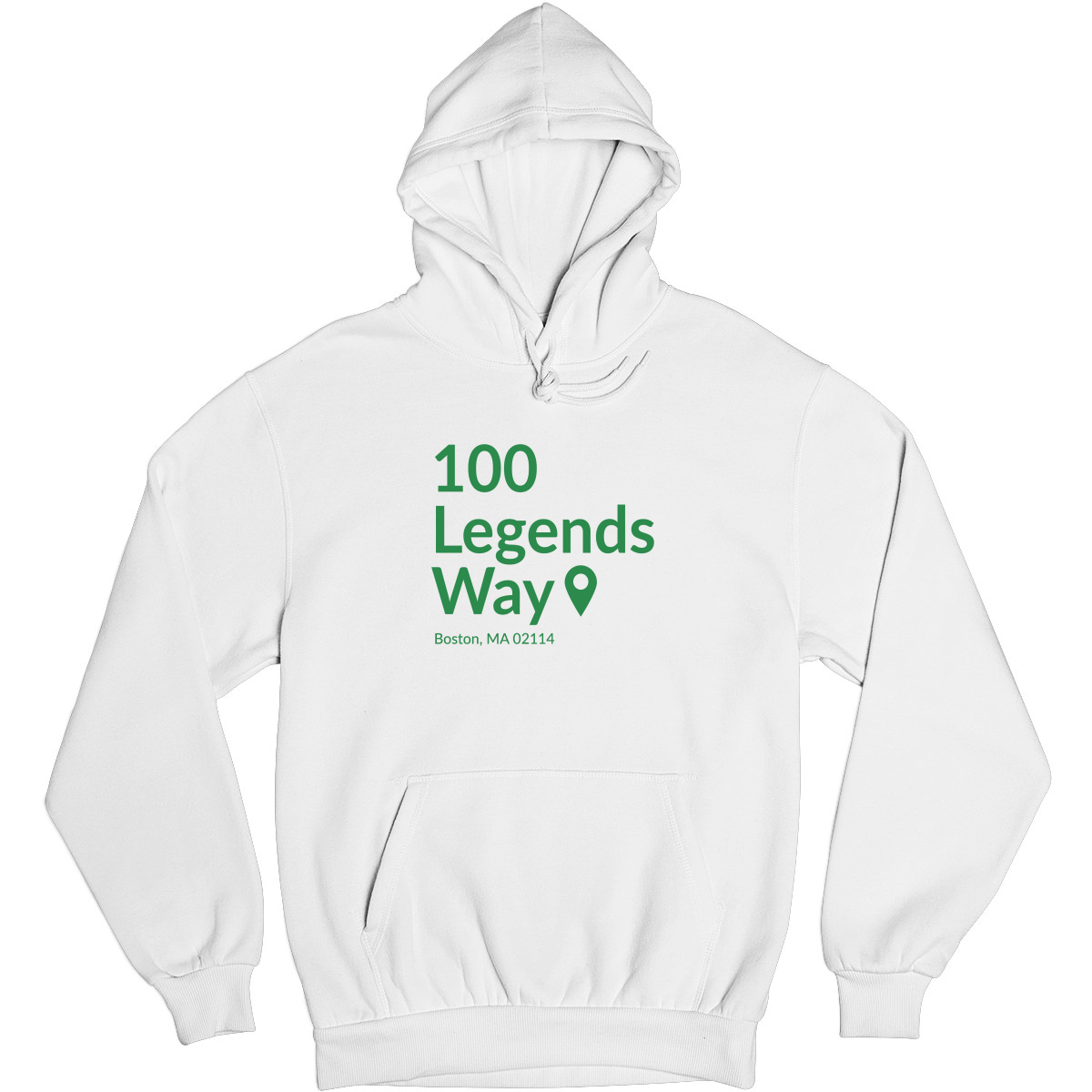 Boston Basketball Stadium  Unisex Hoodie | White