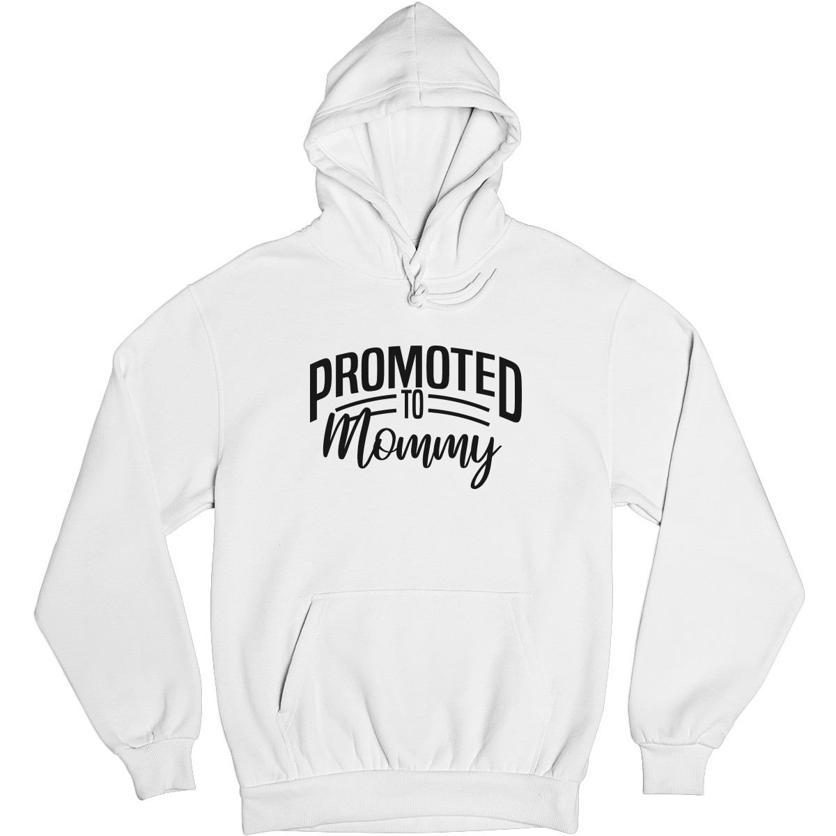 Promoted to Mommy Unisex Hoodie | White