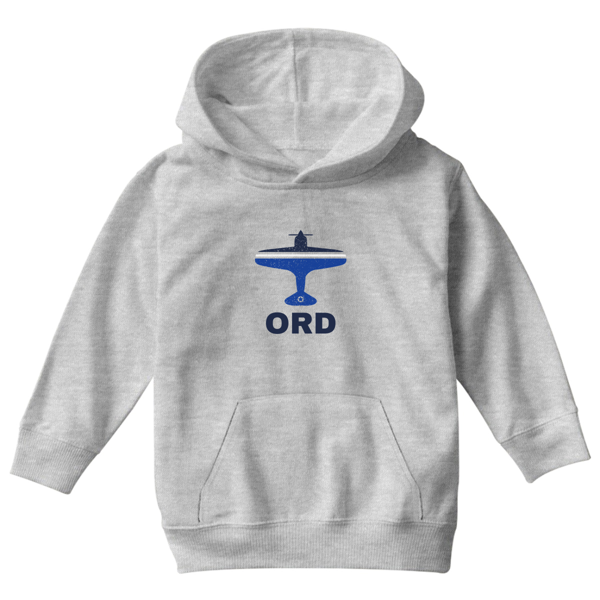 Fly Chicago ORD Airport Kids Hoodie | Gray
