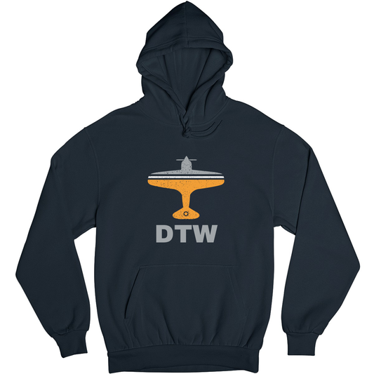 Fly Detrorit DTW Airport Unisex Hoodie | Navy