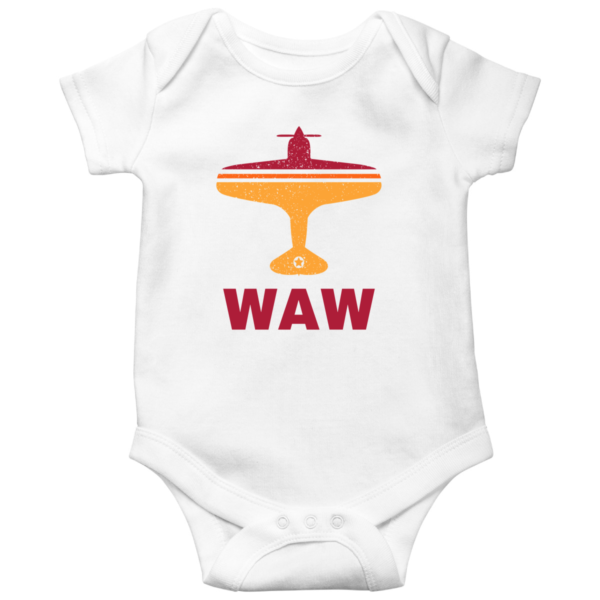 Fly Warsaw WAW Airport Baby Bodysuits | White
