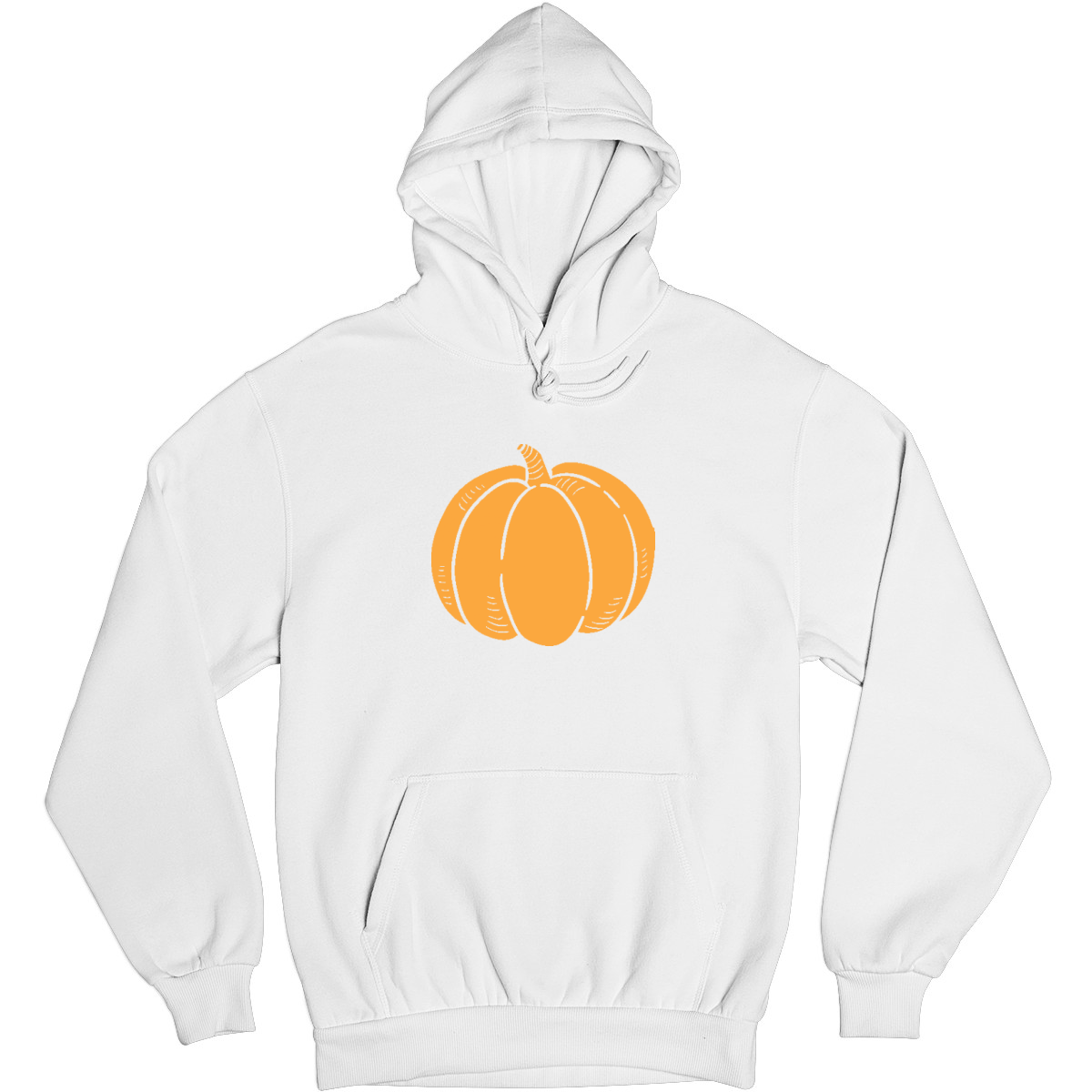 Pumpkin Pocket Unisex Hoodie | White