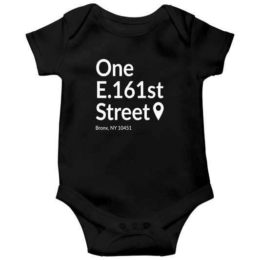 New York Baseball Stadium BXNY Baby Bodysuits | Black