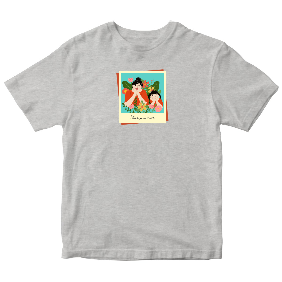 I love you Mom Toddler T-shirt | Gray