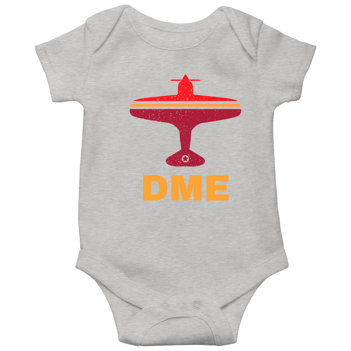 Fly Moscow DME Airport Baby Bodysuits | Gray