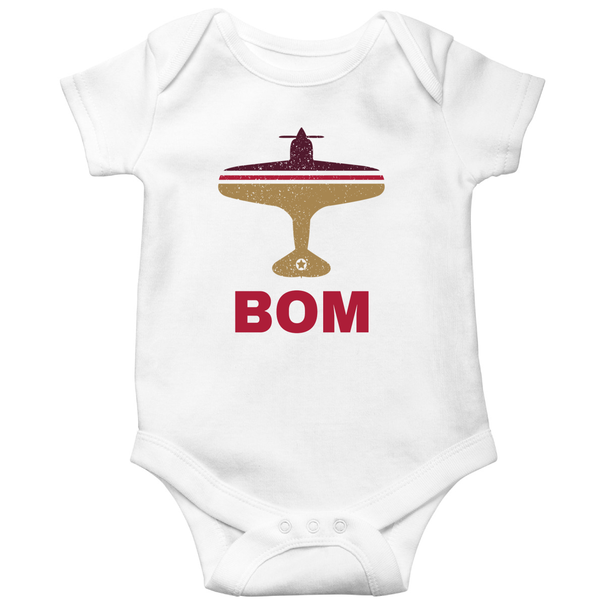 Fly Mumbai BOM Airport Baby Bodysuits | White