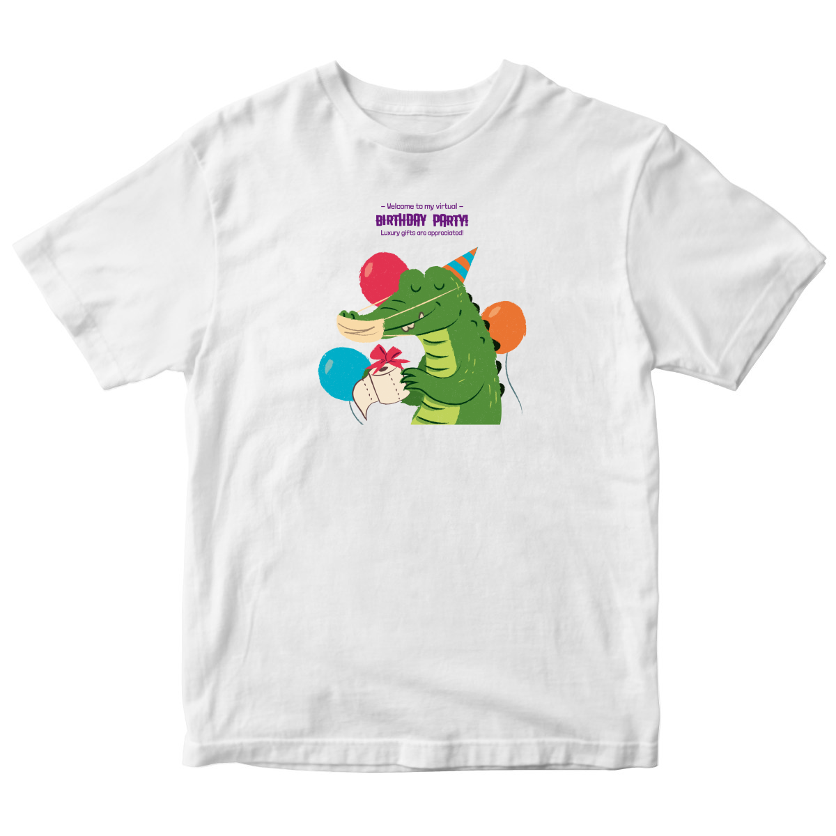 Welcome to My Virtual Birthday Party Toddler T-shirt | White