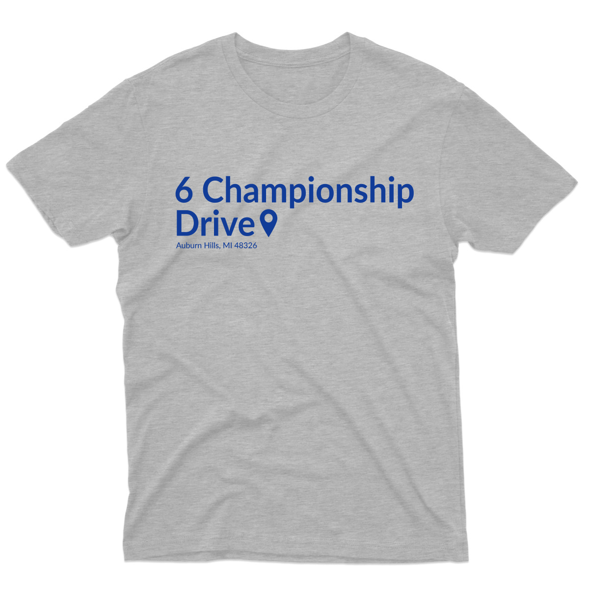 Detroit Basketball Stadium Men's T-shirt | Gray