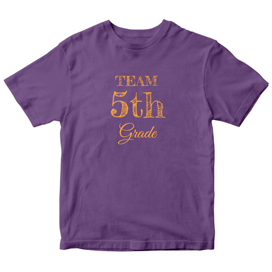 Team 5th Grade Kids T-shirt | Purple