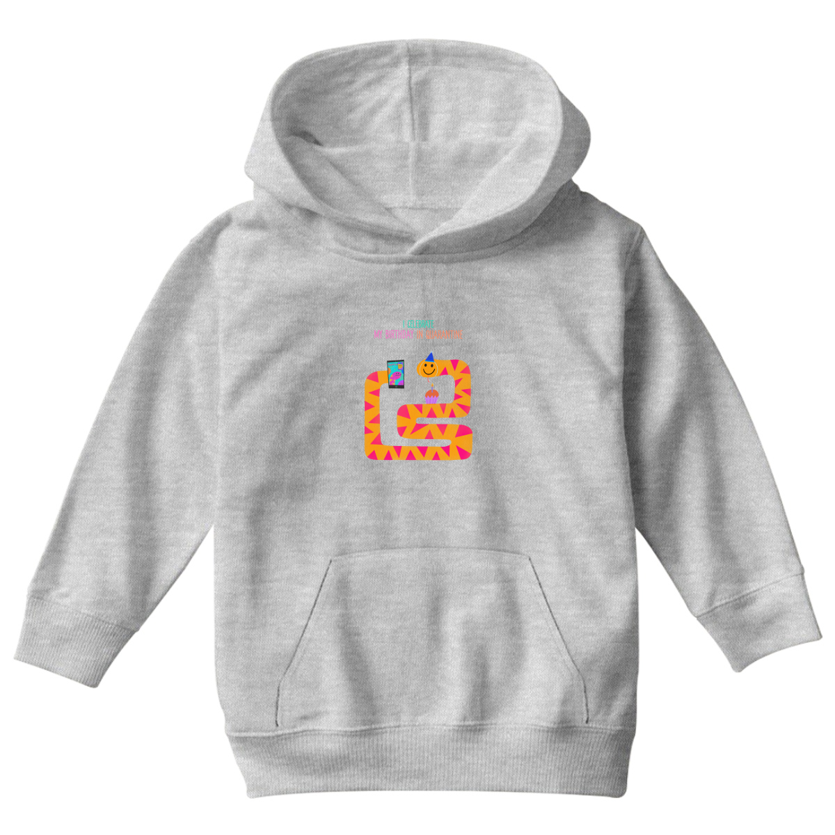 I celebrate my birthday in quarantine Kids Hoodie | Gray