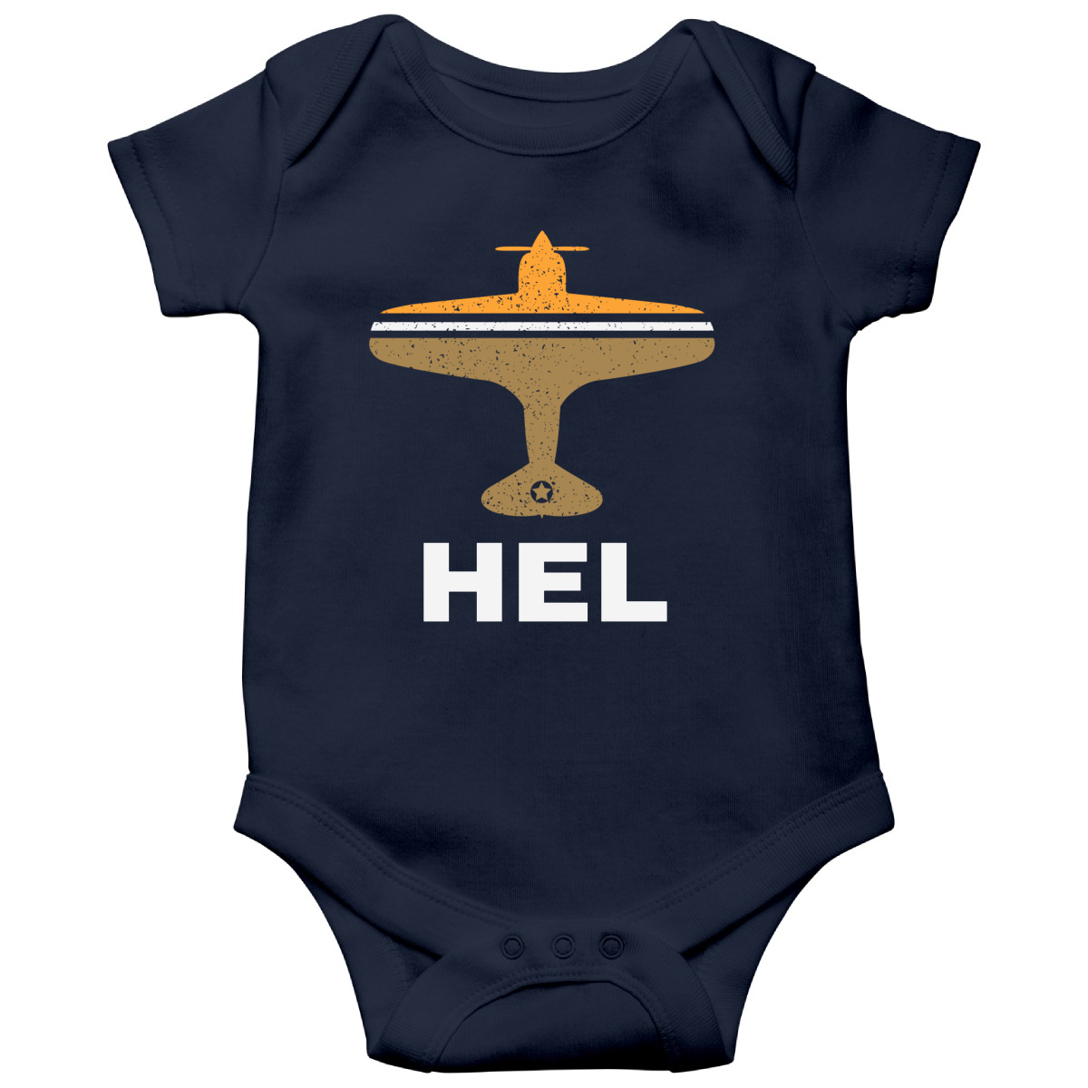 Fly Helsinki HEL Airport Baby Bodysuits | Navy