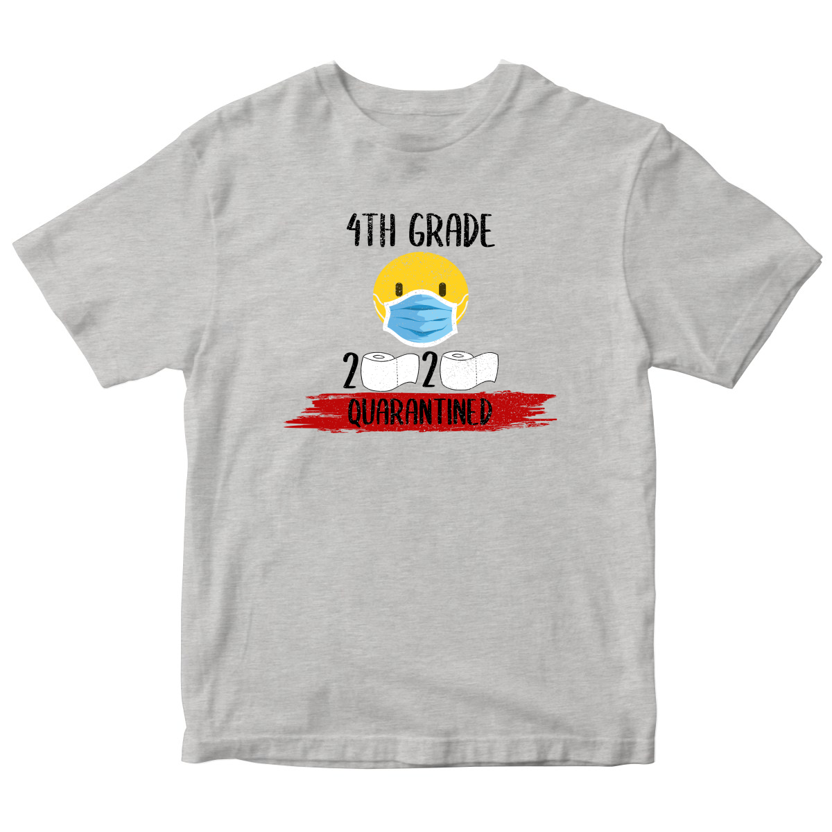 4th Grader Quarantined Kids T-shirt | Gray