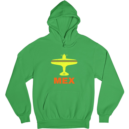 Fly Mexico City MEX Airport  Unisex Hoodie | Green