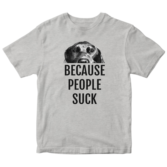 Because People Suck Kids T-shirt | Gray