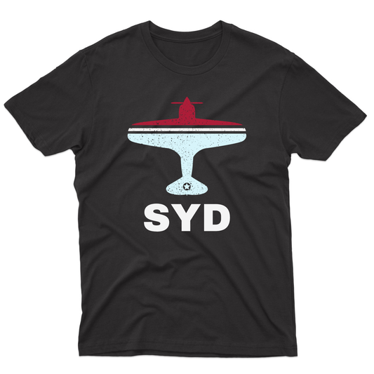 Fly Sydney SYD Airport  Men's T-shirt | Black