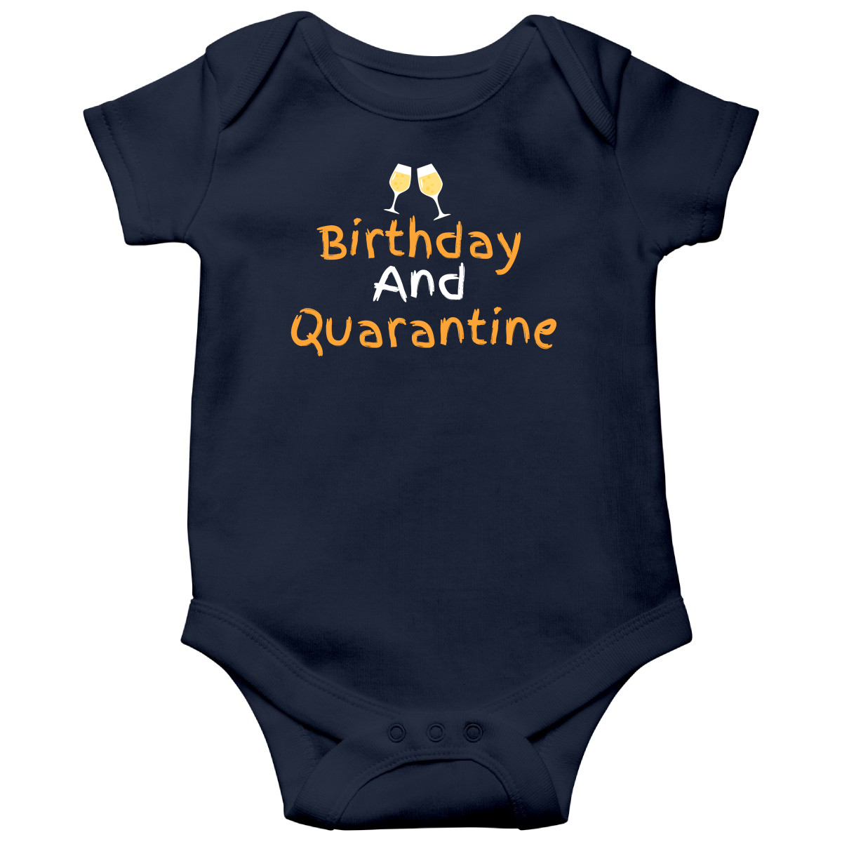 Birthday and Quarantine Baby Bodysuits | Navy
