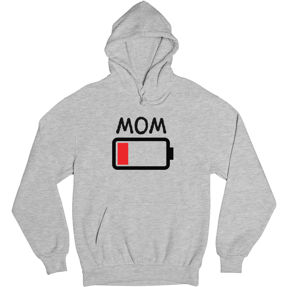 Low Battery Mom Unisex Hoodie | Gray