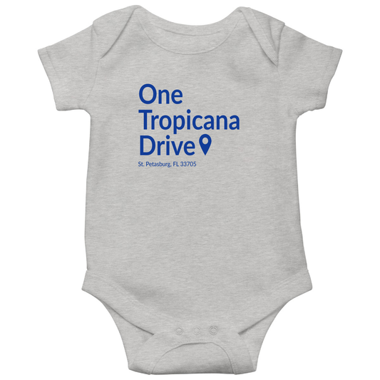 Tampa Bay Baseball Stadium Baby Bodysuits | Gray