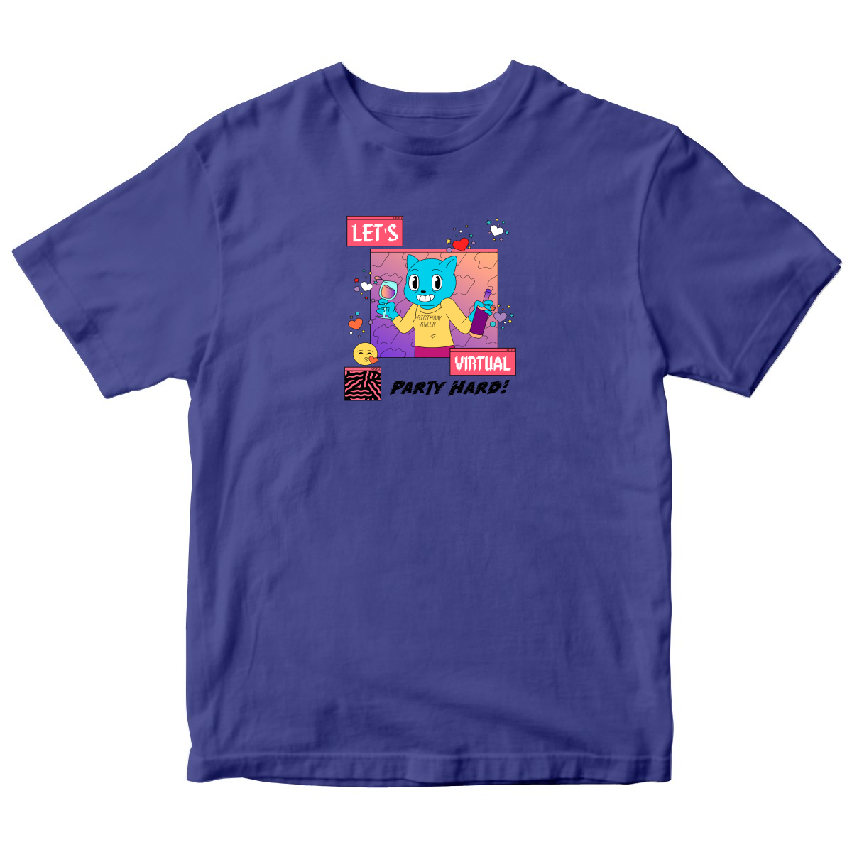 Let's Virtual Party Hard Toddler T-shirt | Blue