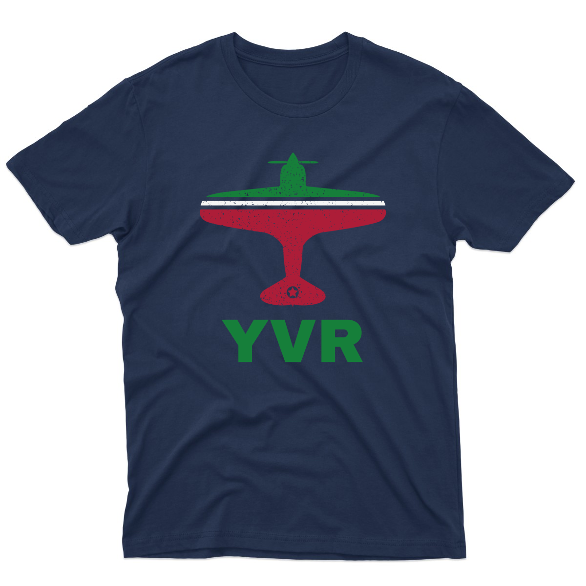 Fly Vancouver YVR Airport Men's T-shirt | Navy