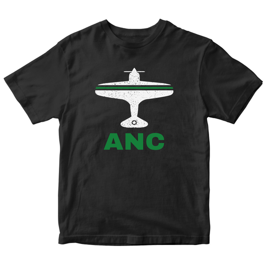 Fly Anchorage ANC Airport Toddler T-shirt | Black