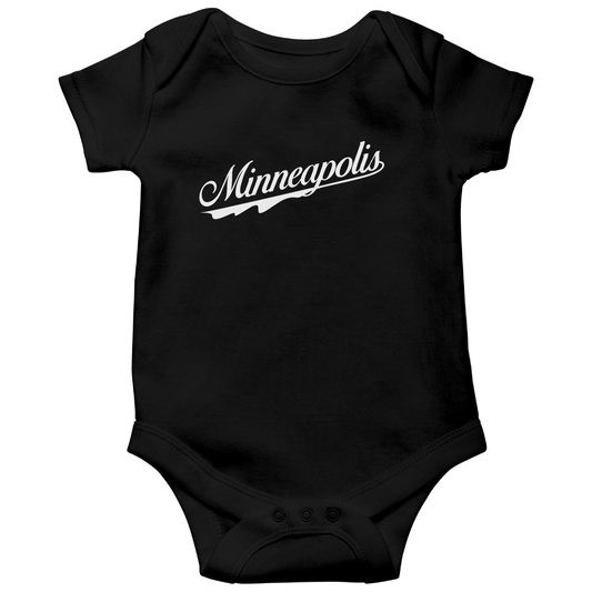 Minneapolis Baby Bodysuit | Black