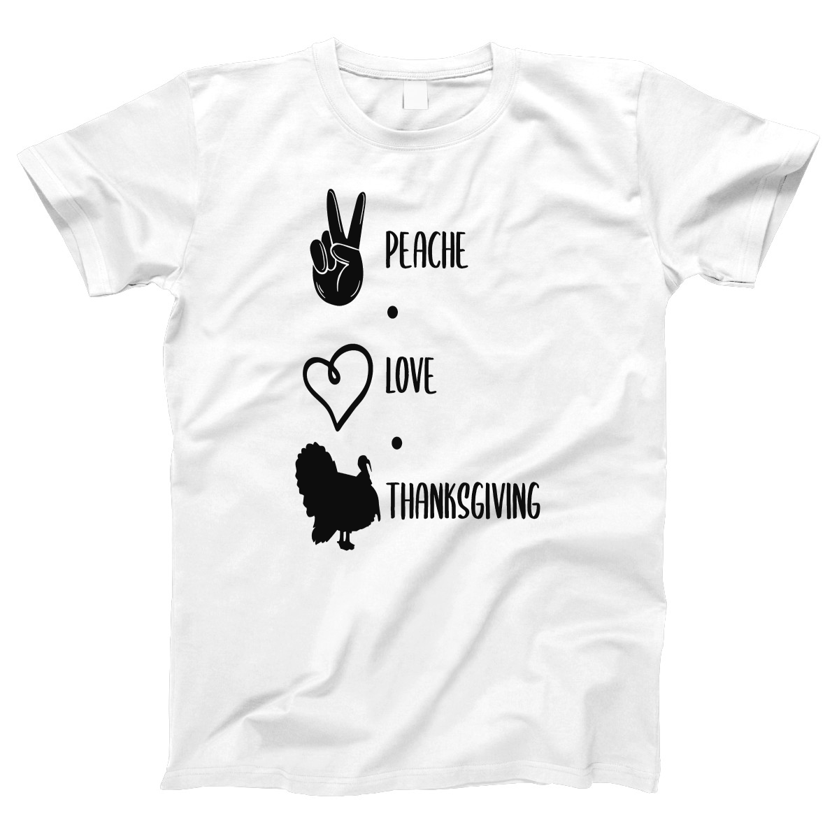 Peace Love Thanksgiving Women's T-shirt | White