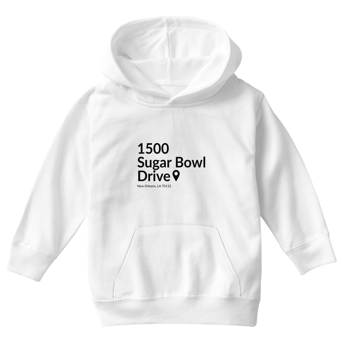 New Orleans Football Stadium Kids Hoodie | White