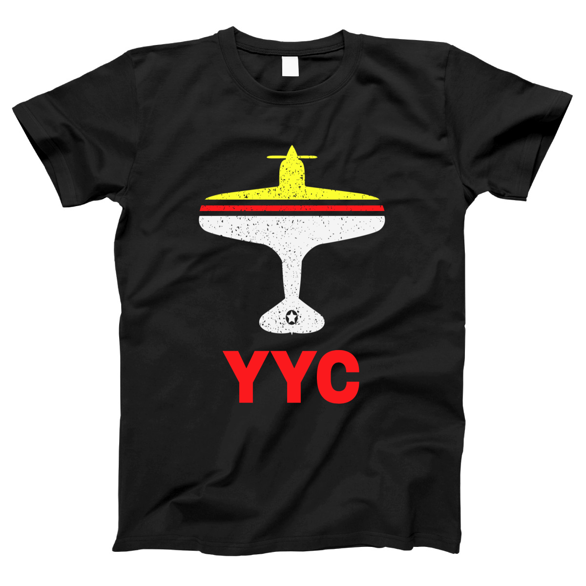 Fly Calgary YYC Airport Women's T-shirt | Black