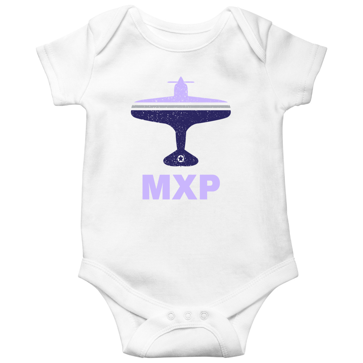 Fly Milan MXP Airport Baby Bodysuits | White