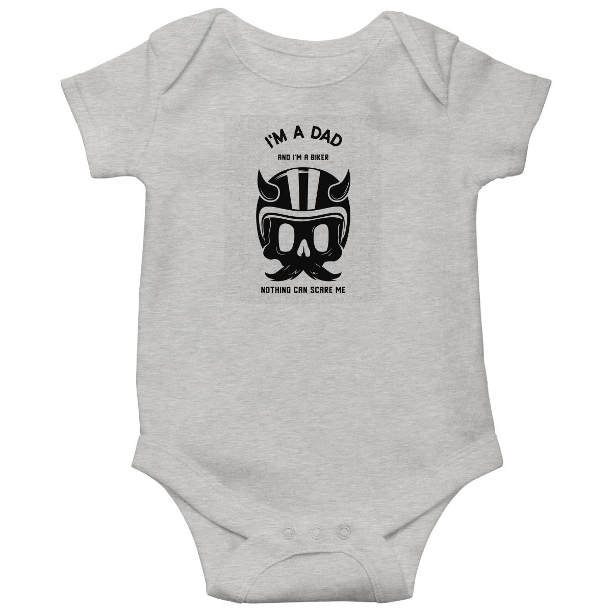 I'm a dad and a biker Baby Bodysuits | Gray