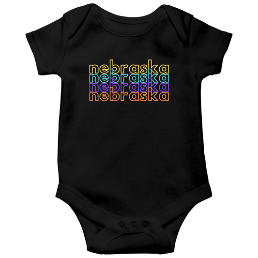 Nebraska Baby Bodysuit | Black