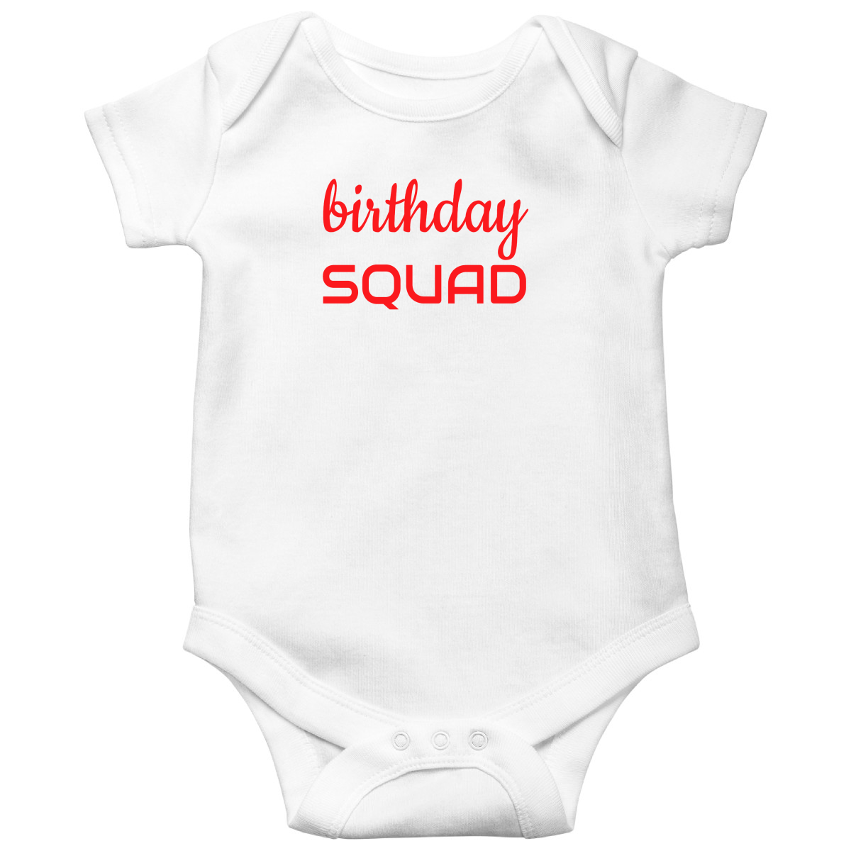 Birthday SQUAD Baby Bodysuits | White