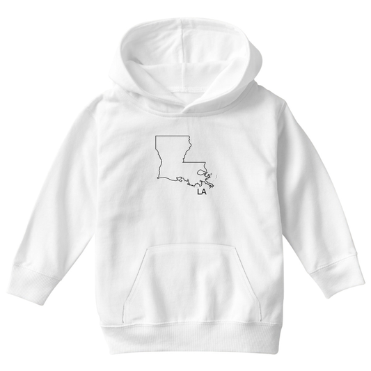 Louisiana Kids Hoodie | White