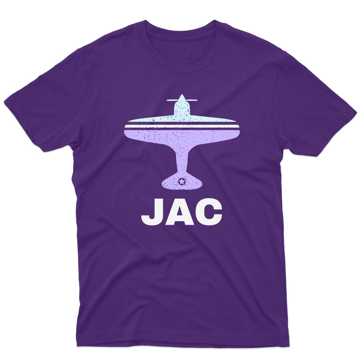 Fly Jackson Hole JAC Airport Men's T-shirt | Purple