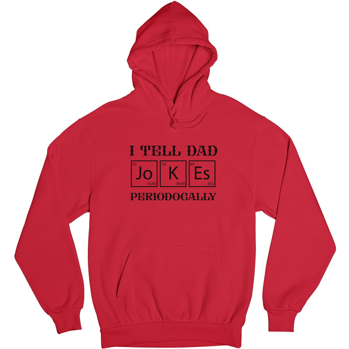 I Tell Dad Jokes Periodically Unisex Hoodie | Red