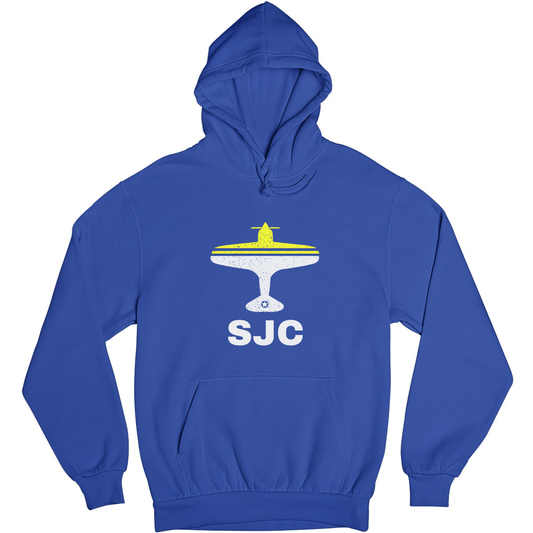 Fly San Jose SJC Airport Unisex Hoodie | Blue