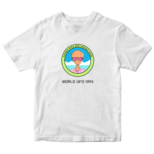 World UFO Day Kids T-shirt | White