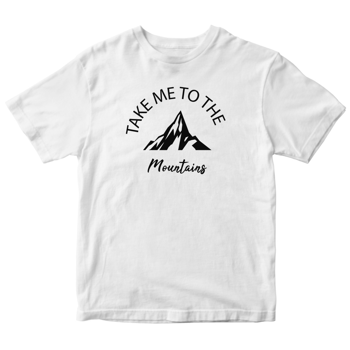Take Me To The Mountains Kids T-shirt | White